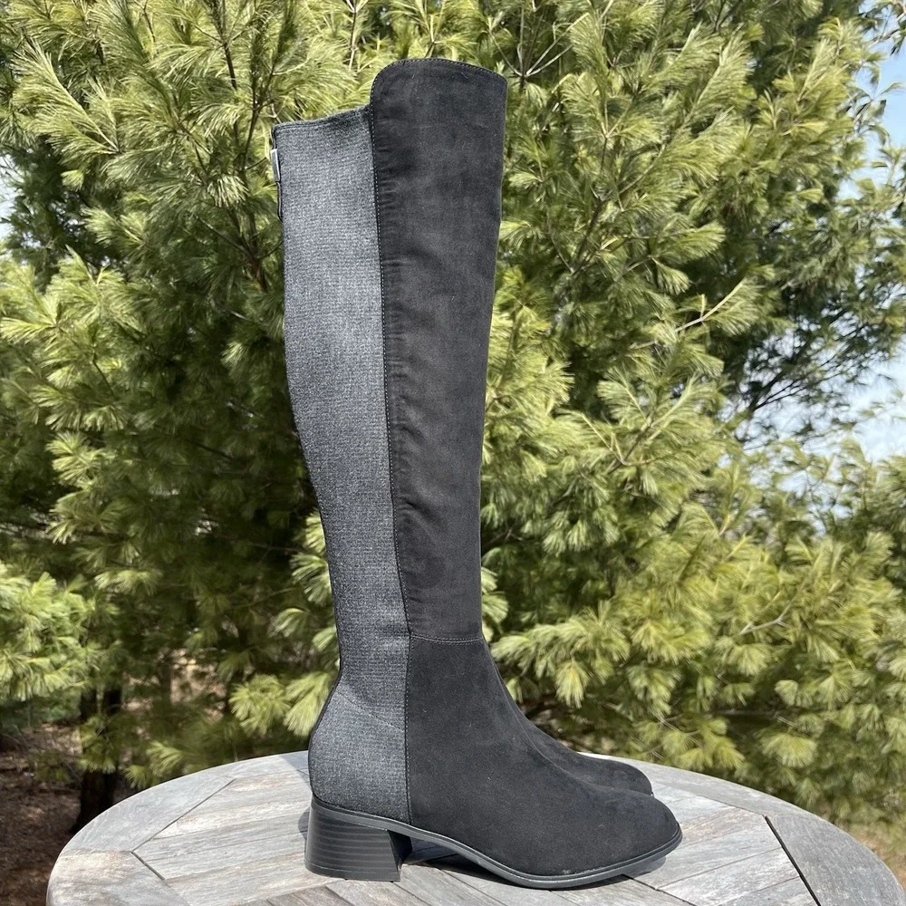 Unisa Hayla2 Riding Boots Womens Size 8 Over the‎ Knee Black Textile Equestrian